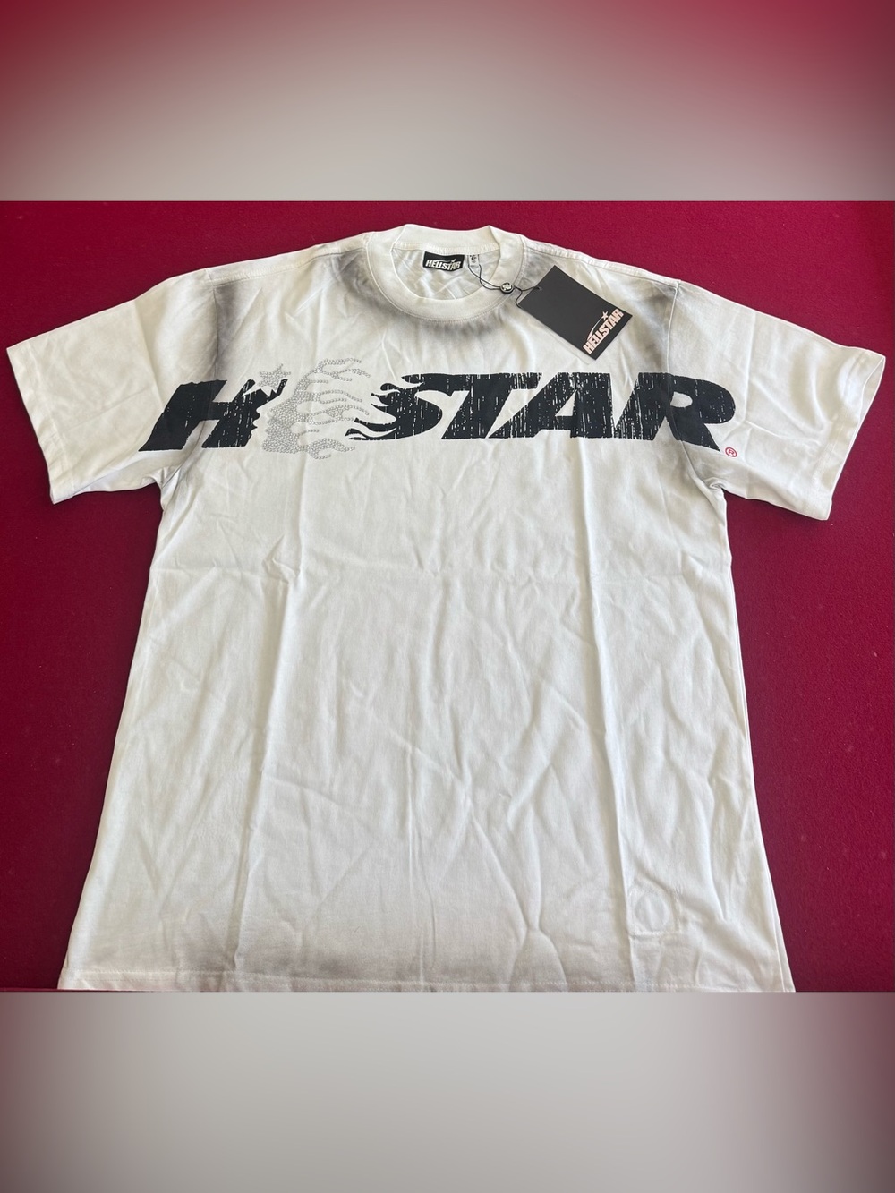 Hellstar White Graphic Logo Men’s T‑Shirt